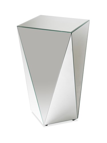 Lot 311 - A contemporary mirrored glass pedestal/occasional table