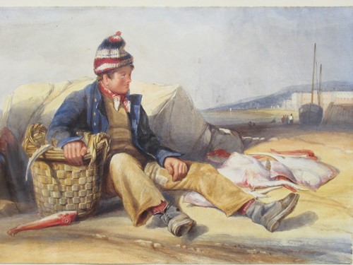 Lot 513 - I. Bloom, circa 1840, the fisher boy seated on...