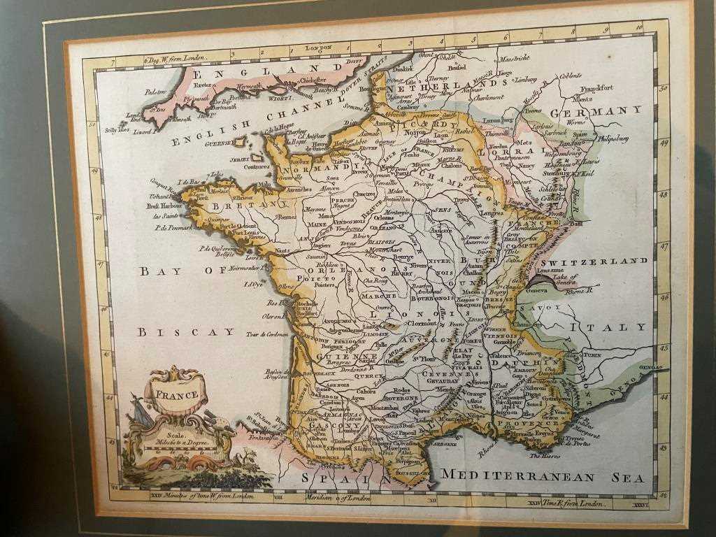 Lot 68 - Maps. 11 various maps in modern frames, most...