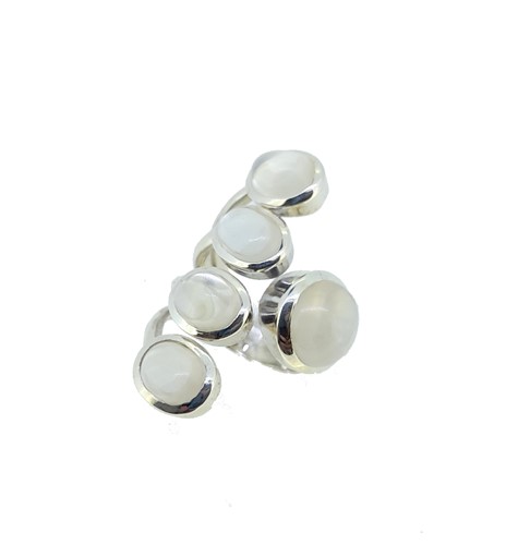 Lot 24 - A modern moonstone dress ring