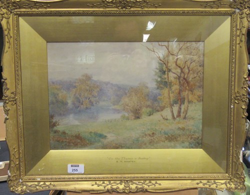 Lot 255 - E H Haarten, Landscape on the Thames near...