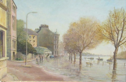 Lot 252 - H Washman, View of the Thames, possibly near...