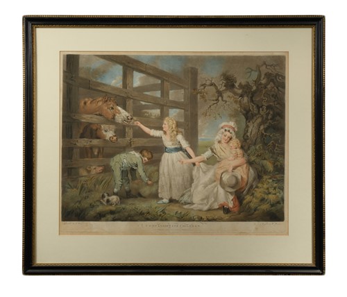 Lot 50 - Four coloured mezzotints. W Ward after J Ward,...