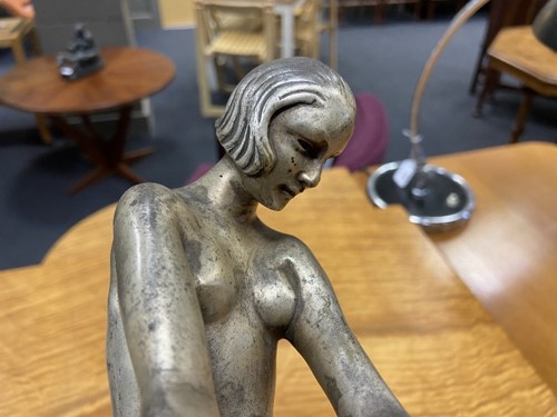 Lot 113 - Pierre Laurel (French, 1892-1962), Farandole, an Art Deco silvered bronze group