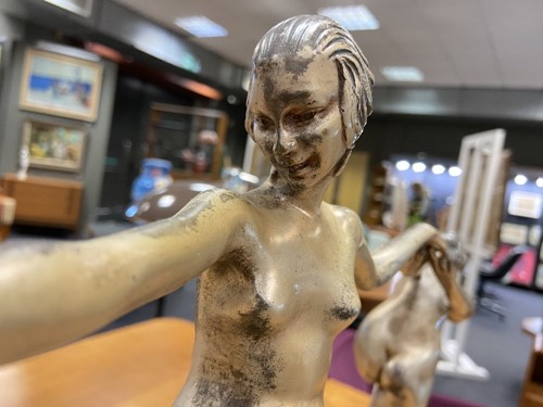 Lot 113 - Pierre Laurel (French, 1892-1962), Farandole, an Art Deco silvered bronze group