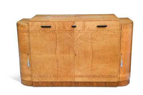 Lot 249 - An Art Deco sycamore sideboard