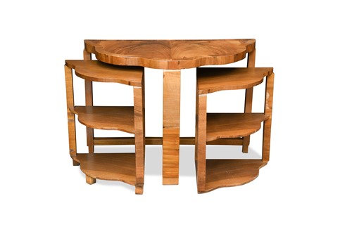 Lot 237 - An Art Deco walnut nest of tables