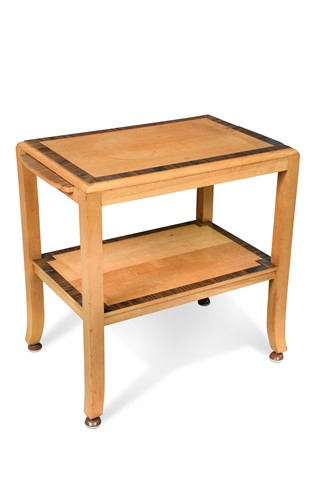 Lot 250 - An Art Deco coromandel banded drinks table