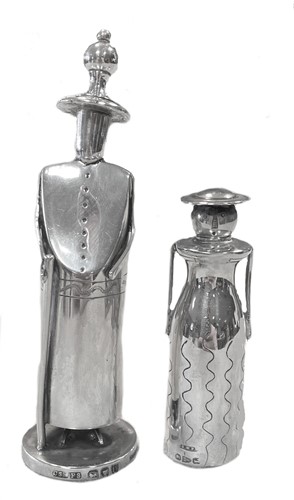 Lot 296 - Two Victorian silver snuff bottles