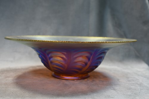 Lot 2 - Attributed to Tiffany, two miniature Favrille glass vases