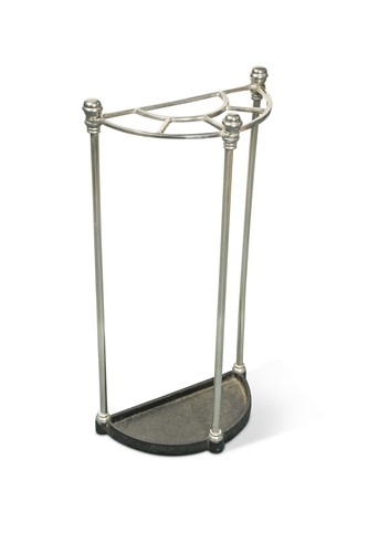 Lot 284 - A polished alloy umbrella/stick stand, 20th century