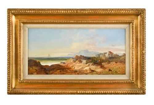 Lot 412 - J Hardy, Mediterranean coastal landscape,...
