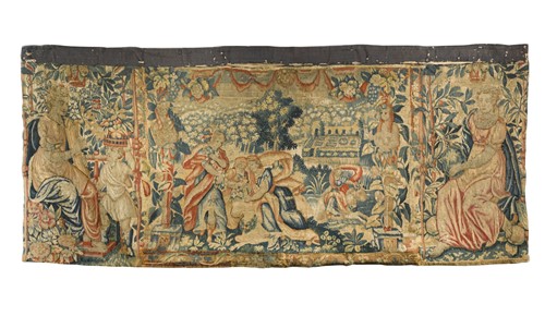 Lot 705 - A tapestry fragment, early 17th century