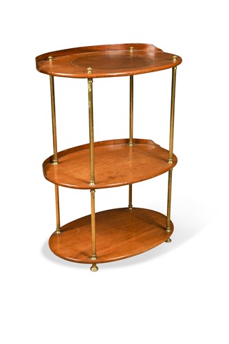 Lot 847 - A campaign three tier mahogany washstand, 19th century