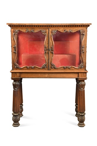 Lot 868 - A late Regency rosewood display cabinet