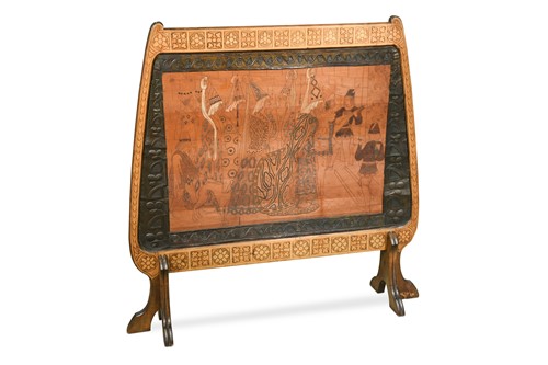 Lot 204 - An unusual Jugenstil firescreen, circa 1910