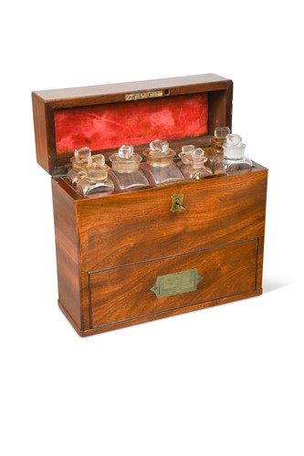 Lot 935 - A Victorian mahogany domestic medicine chest