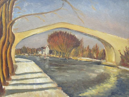 Lot 326 - Jackson Page (20th century), a river scene...