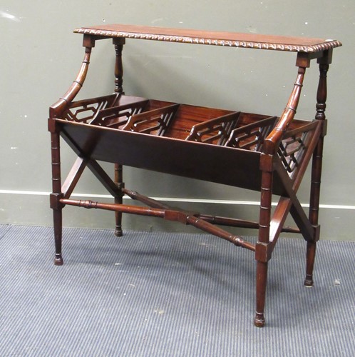 Lot 384 - An Aesthetic period book trough 93cm wide