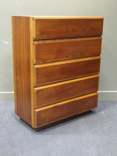 Lot 503 - A 20th century chest of five drawers 123 x 97...