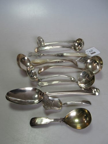 Lot 212 - A collection of interesting silver flatware...