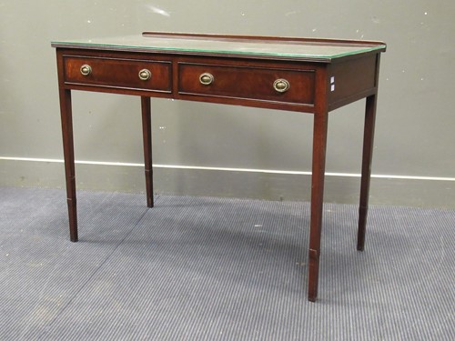 Lot 379 - An Edwardian mahogany side table with two...