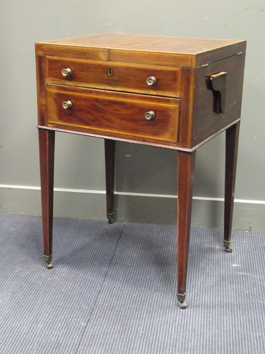Lot 406 - A George III mahogany gentleman's washstand...