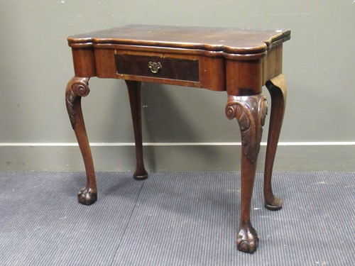 Lot 369 - An 18th century and later mahogany fold over...