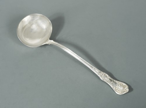 Lot 432 - A Victorian silver soup ladle