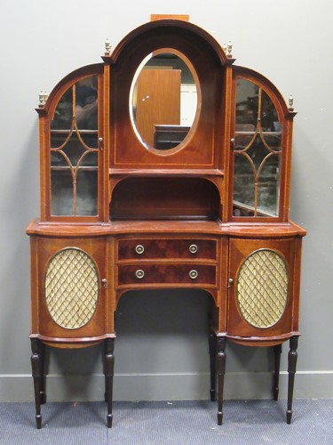 Lot 395 - An Edwardian mahogany and satinwood dome...