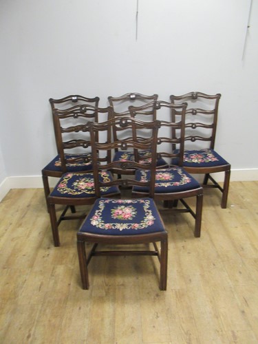 Lot 506 - A set of eight 20th century mahogany dining...