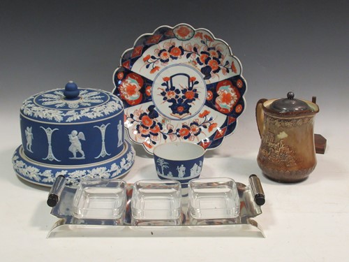 Lot 78 - A Doulton QEII Coronation jug, a jasper ware...