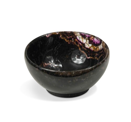 Lot 854 - A small turned Blue John bowl