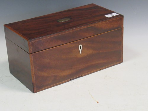 Lot 104 - An early 19th century mahogany tea caddy 15.5...
