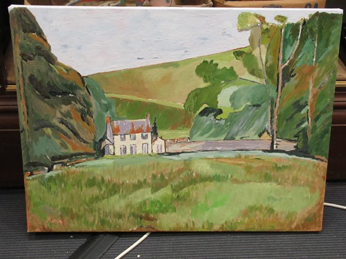 Lot 433 - Marinela Marin, Manor Farmhouse, signed 'Marin'...