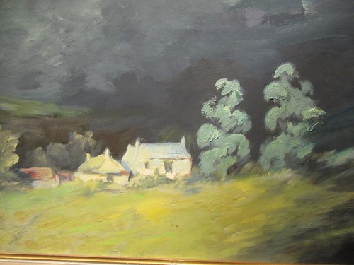 Lot 312 - Modern British School A view in Derbyshire oil...