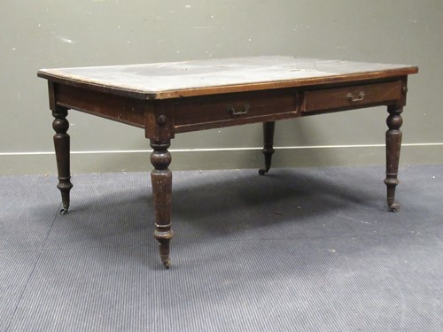 Lot 388 - A late 19th/ early 20th century stained pine...