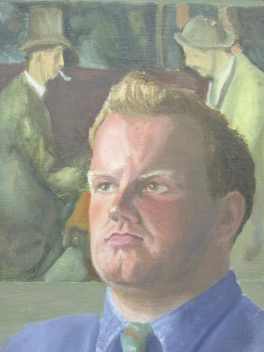 Lot 322 - Portrait of a gentleman with Cézanne's card...