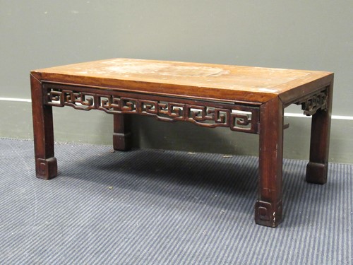 Lot 531 - A Chinese hardwood coffee table, the...