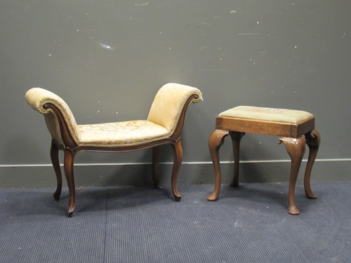 Lot 534 - A late 19th century mahogany footstool on...