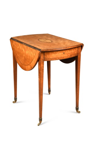 Lot 771 - A George III satinwood pembroke table