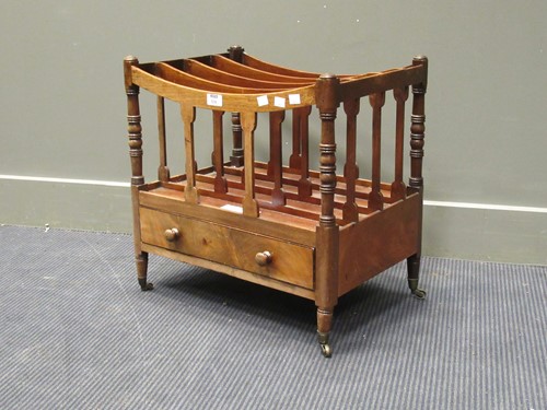 Lot 530 - A 19th century mahogany canterbury, with four...