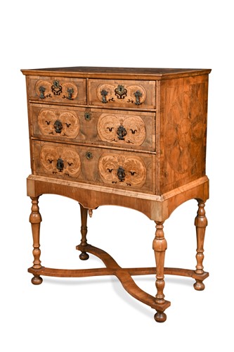Lot 747 - A marquetry chest on stand, 18th century and later