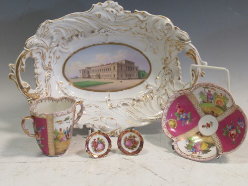 Lot 81 - A 19th century German porcelain comport...