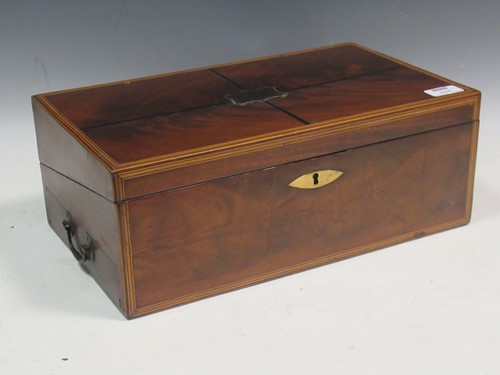Lot 111 - A 19th century mahogany writing slope
