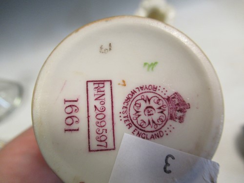 Lot 110 - A Royal Worcester blush ivory vase, a smaller...