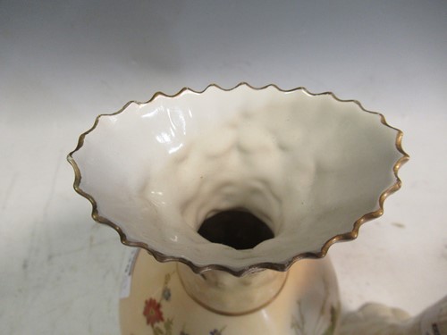 Lot 110 - A Royal Worcester blush ivory vase, a smaller...