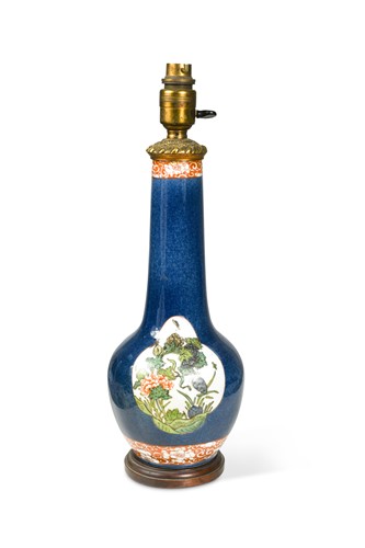 Lot 488 - A Sampson porcelain gilt metal mounted bottle vase, in Kangxi style