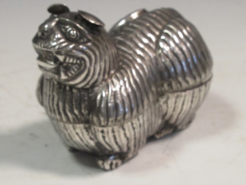 Lot 237 - A white metal Cambodian Betel nut box in the...