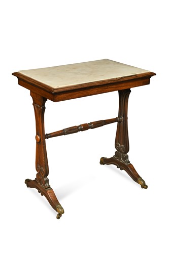 Lot 810 - A late Regency rosewood side table